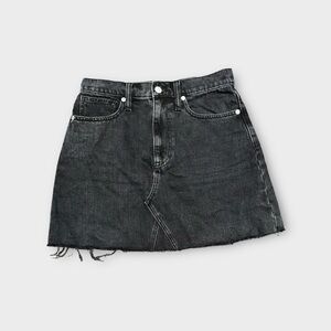 Madewell Rigid A-Line Denim Black Skirt Size 27